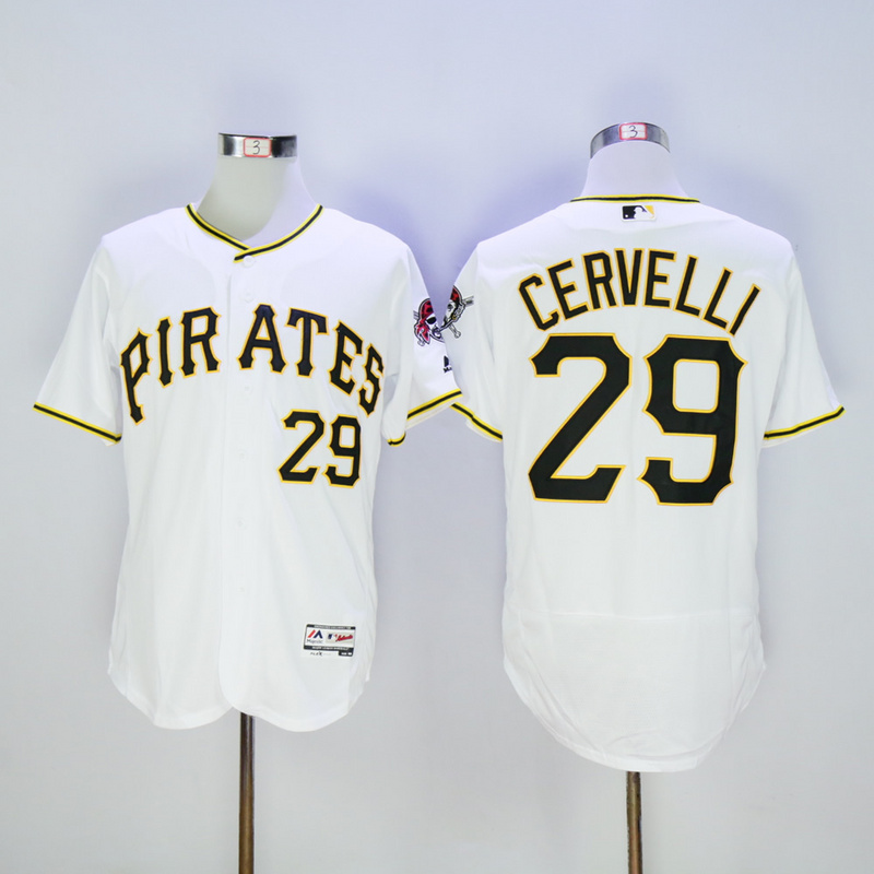 Men Pittsburgh Pirates #29 Cervelli White Elite MLB Jerseys->pittsburgh pirates->MLB Jersey